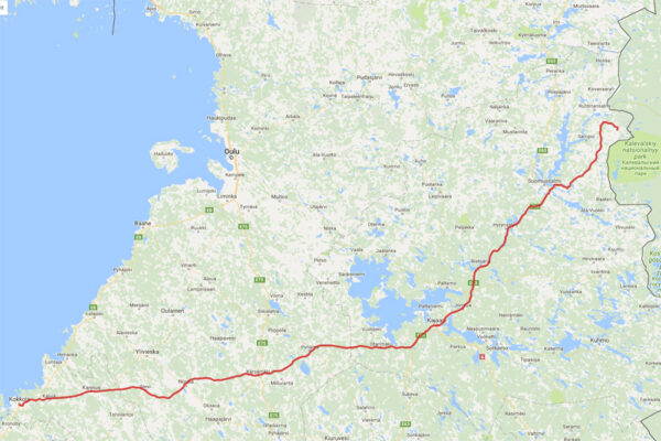 4. Etappe Martinselkonen - Kokkola 412 Km