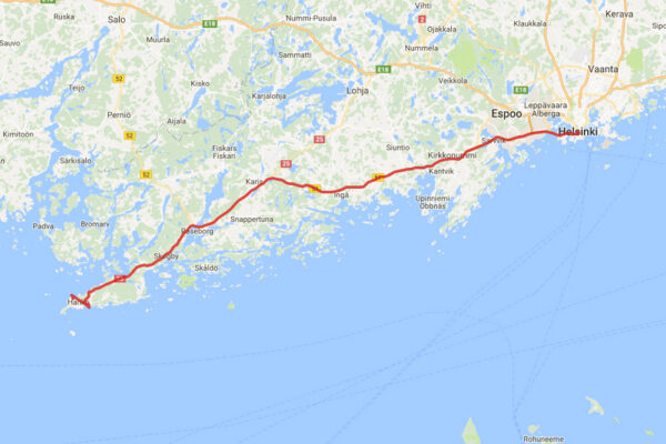 7. Etappe Hanko - Helsinki 126 Km